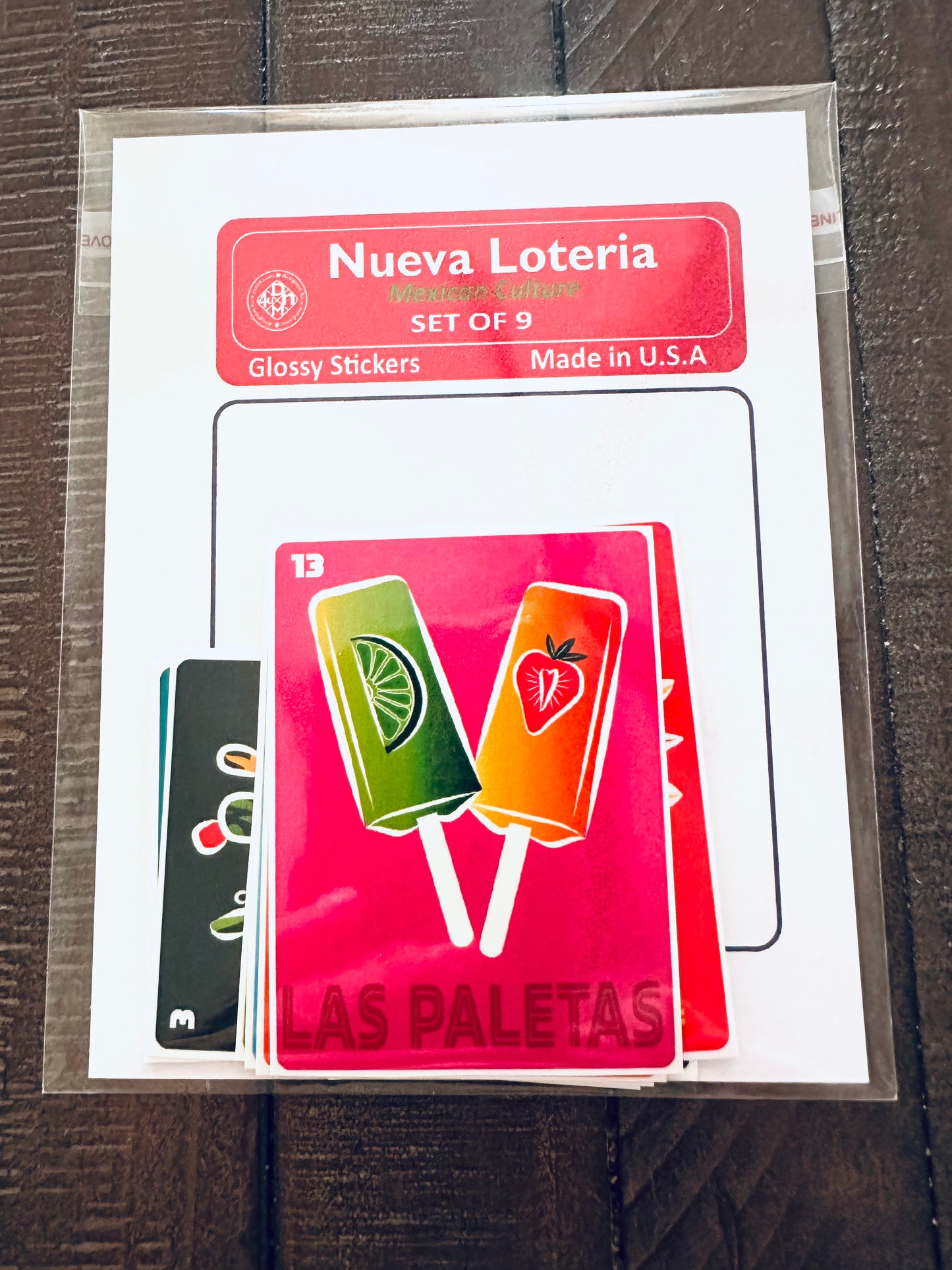 MEXICAN LOTERIA Stickers food & drink glossy decals