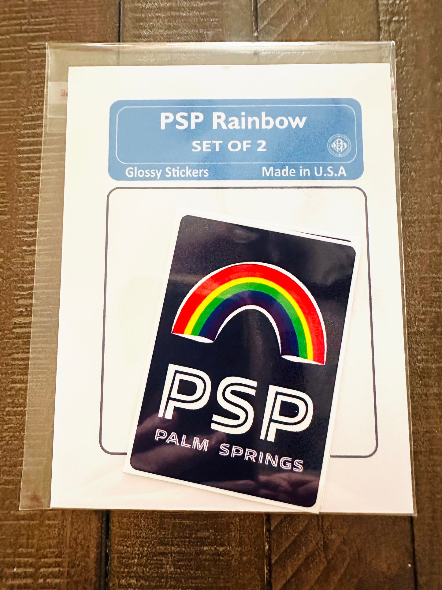 PALM SPRINGS California PRIDE Rainbow Stickers glossy decals