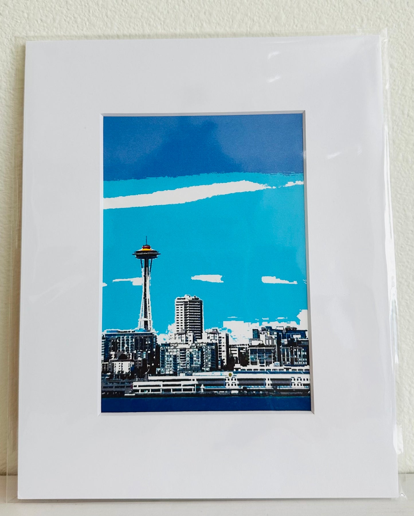 Iconic SEATTLE WATER VIEW Framed Printed Artwork Home Decor