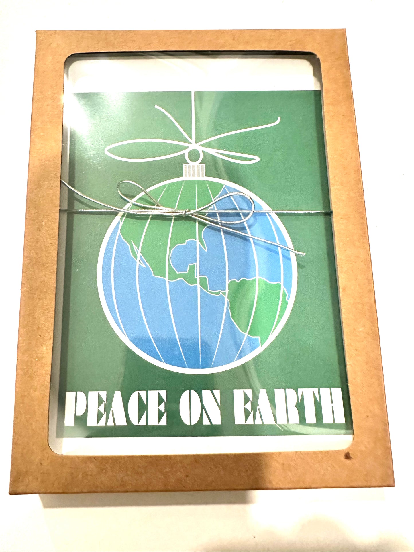 Green PEACE ON EARTH Stationery 5X7  boxed Postcard set of 10
