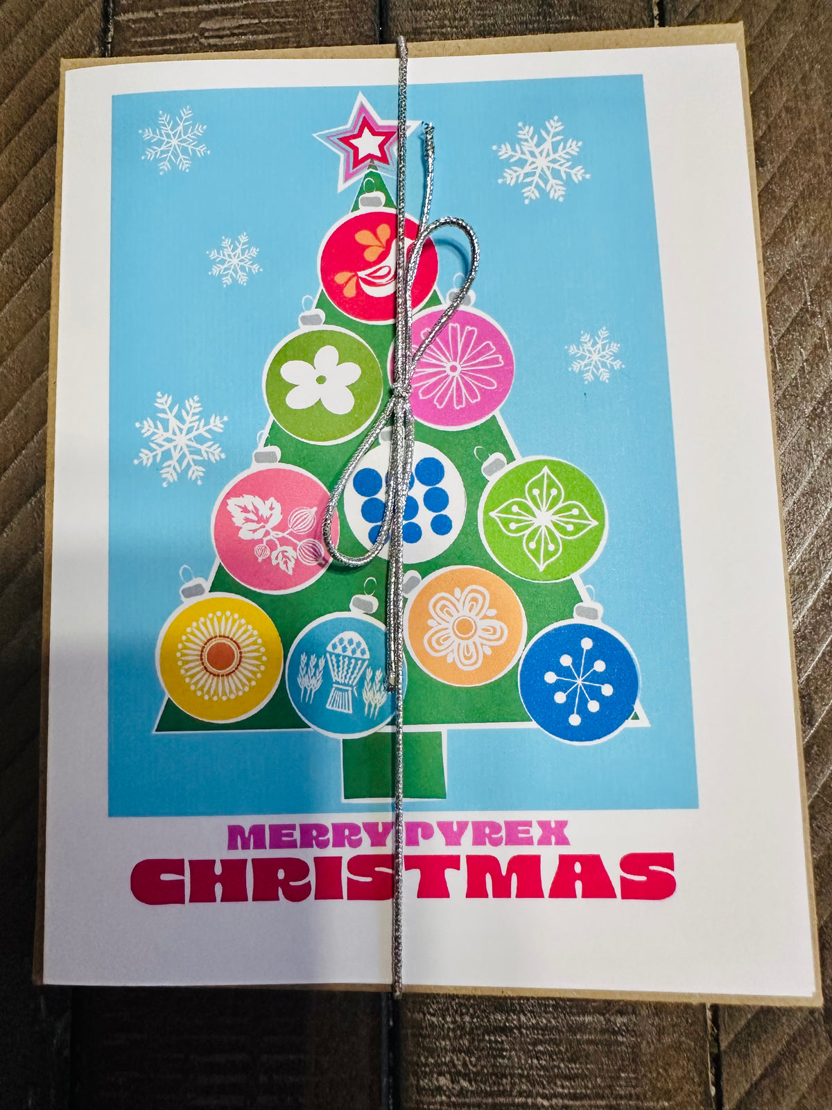 Merry PYREX Christmas Tree! Holiday Boxed Christmas card set of 10