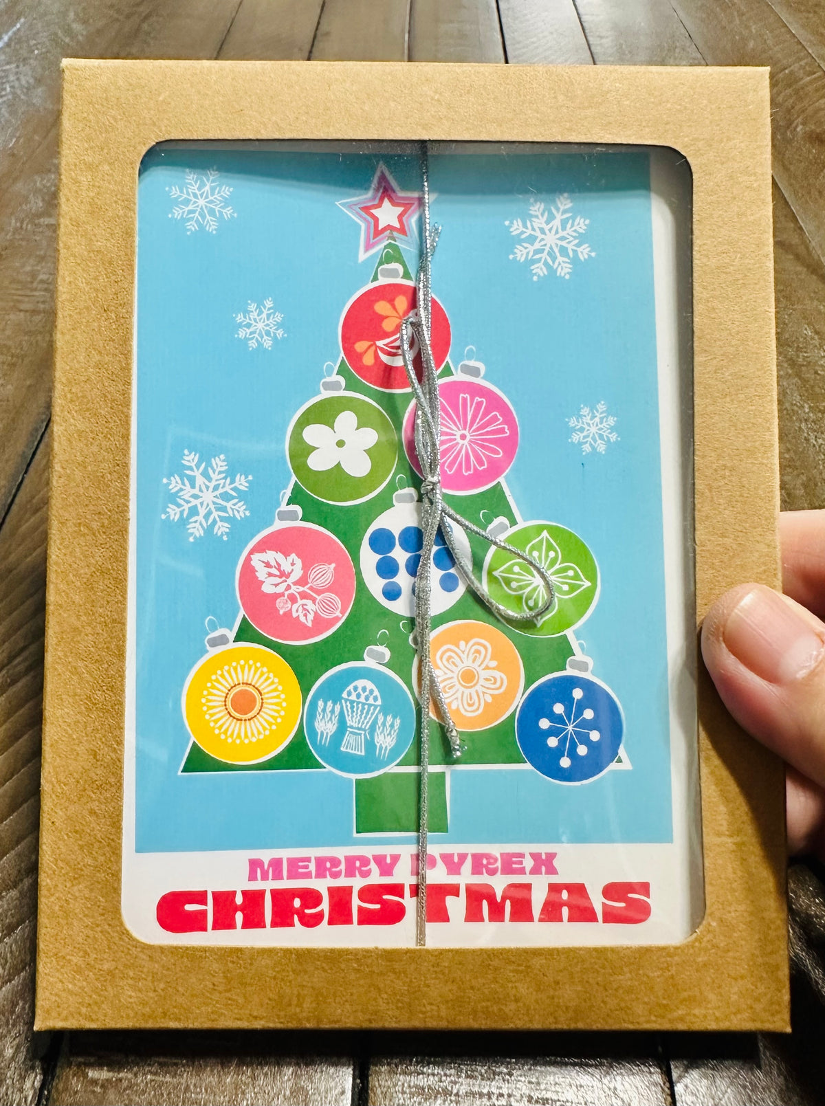 Merry PYREX Christmas Tree! Holiday Boxed Christmas card set of 10