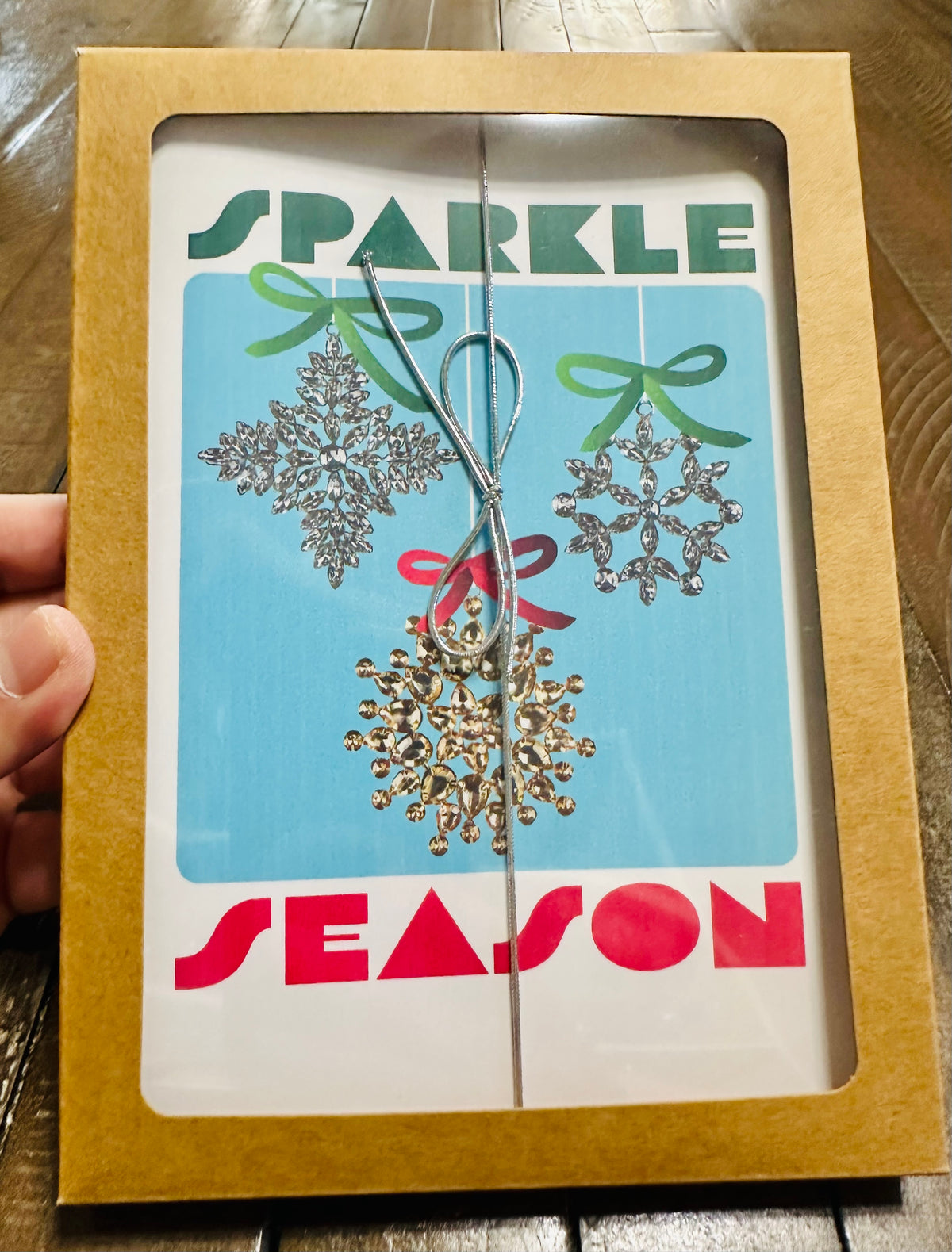 Sparkle & Shine Ornaments Holiday Boxed Christmas card set of 10