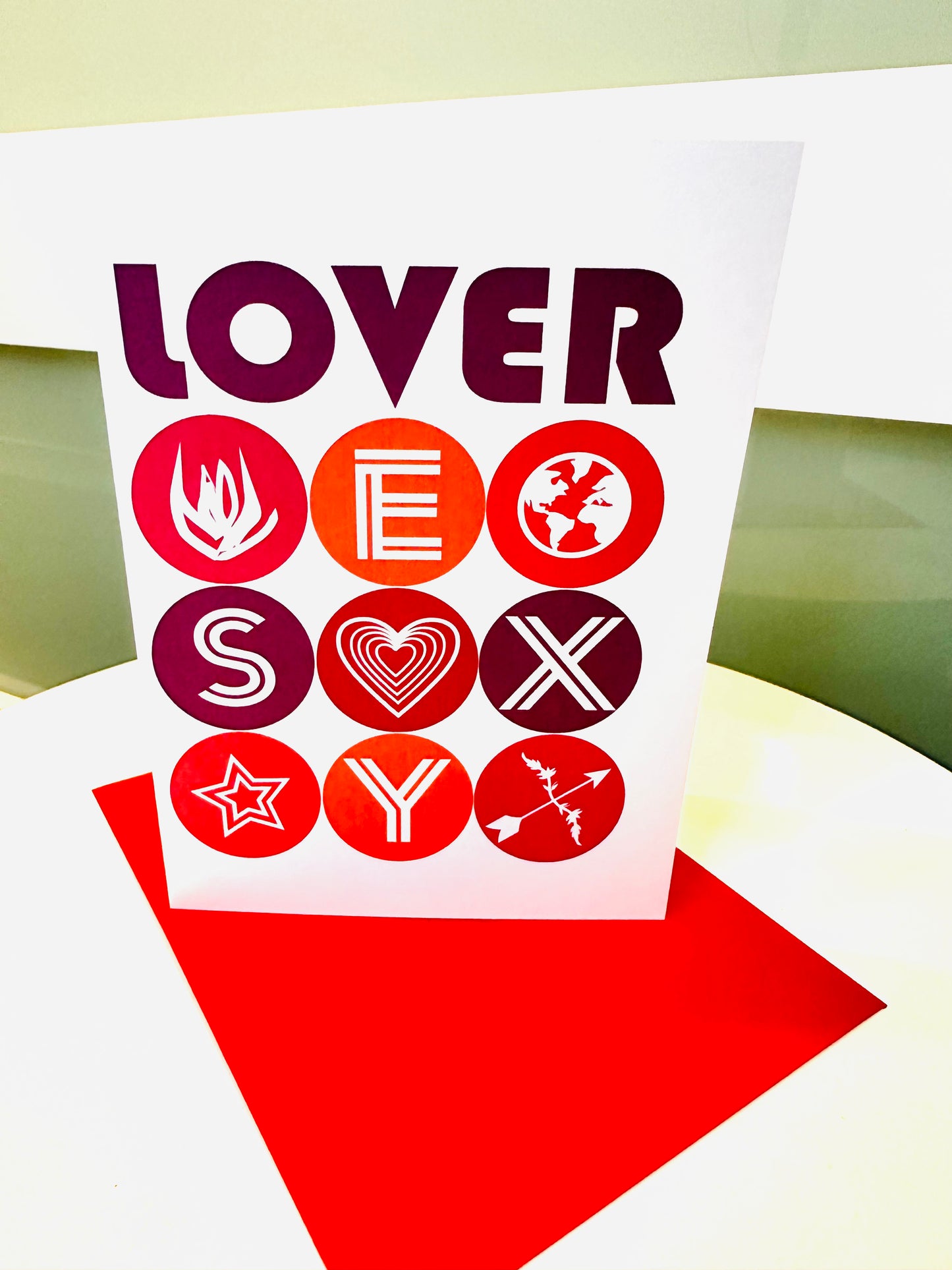 SEXY LOVER Romantic Icons 5x7 Anniversary greeting Card