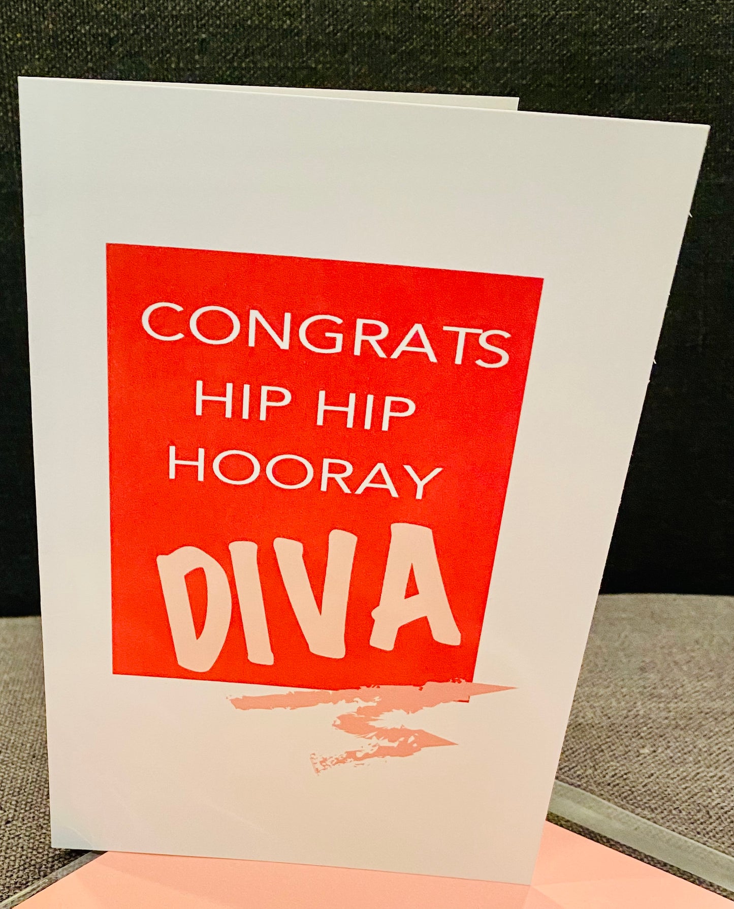 Congrats Hip Hip Hooray DIVA 5x7 Congratulations Encouragement Greeting Card