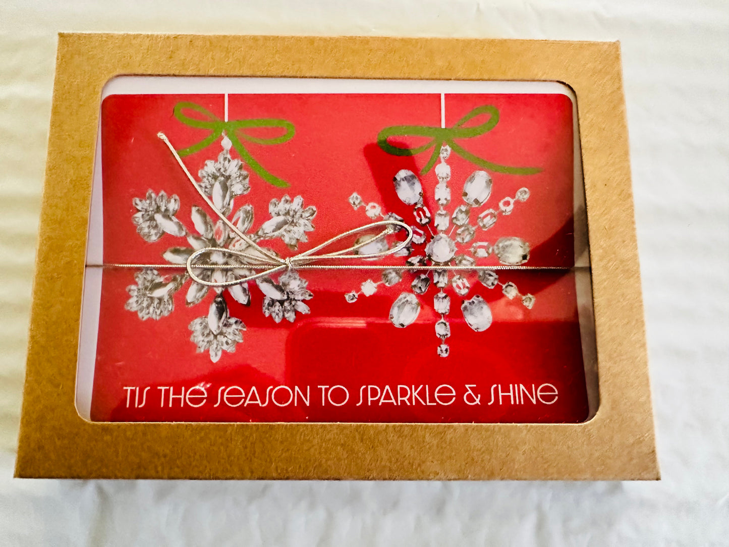 Tis the Season to Sparkle & Shine Holiday Boxed Greeting card set of 10 size A2