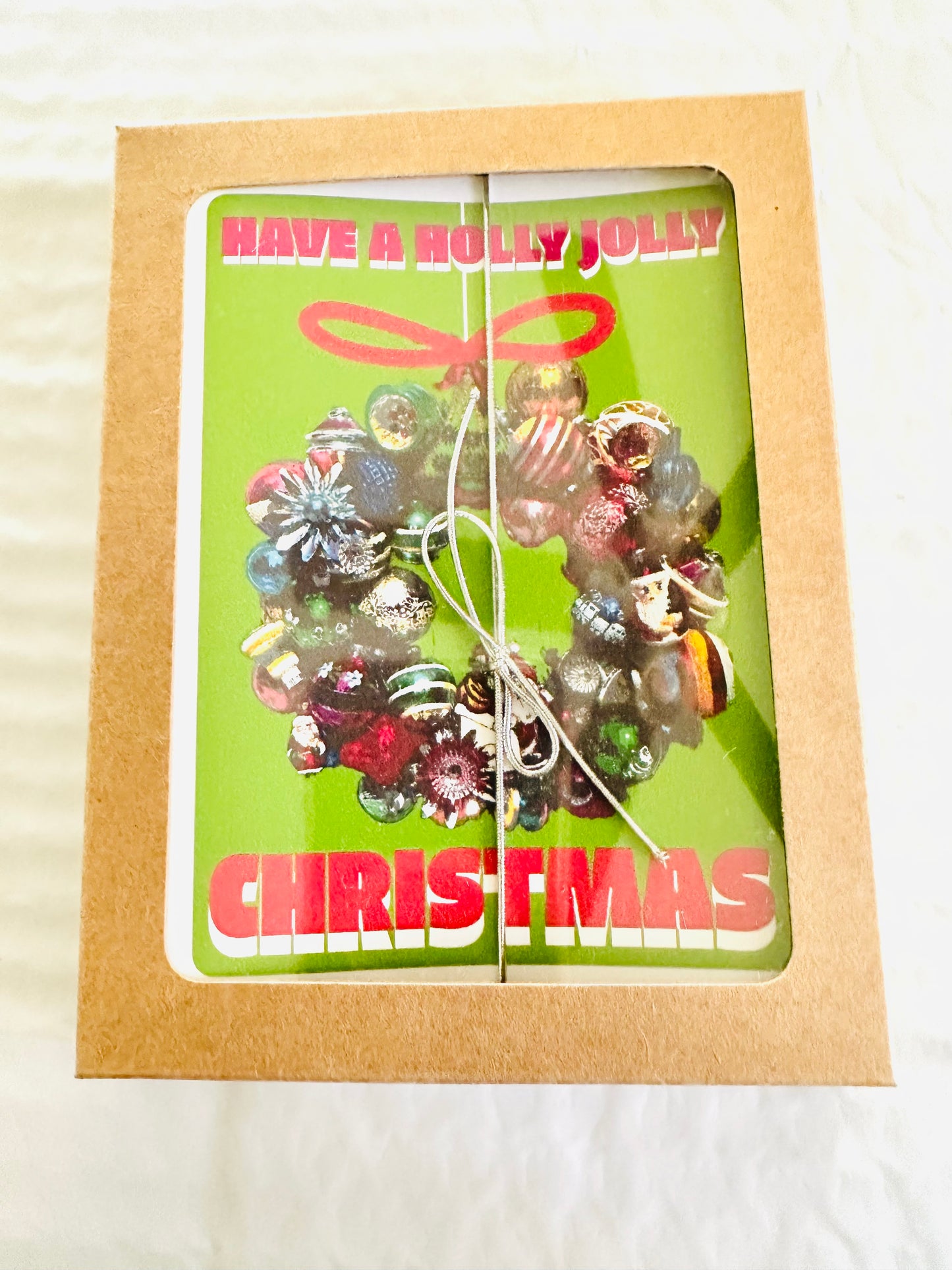 Have a Holly Jolly Christmas Holiday Boxed Greeting card set of 10 size A2/4.25X 5.5