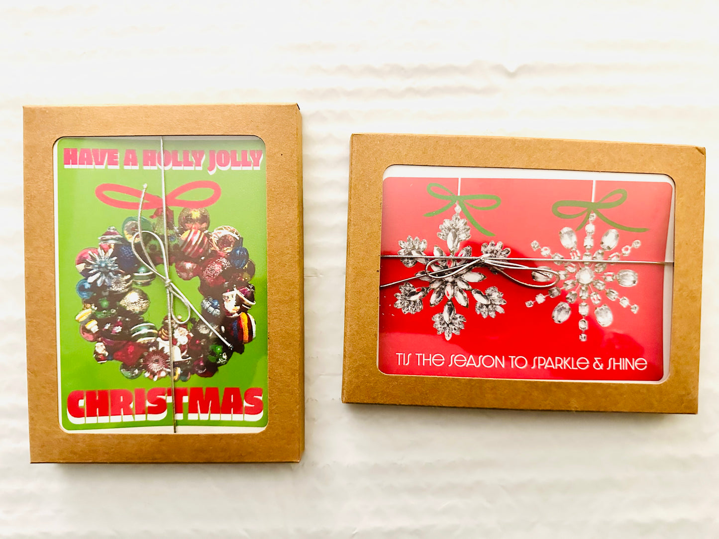 Have a Holly Jolly Christmas Holiday Boxed Greeting card set of 10 size A2/4.25X 5.5