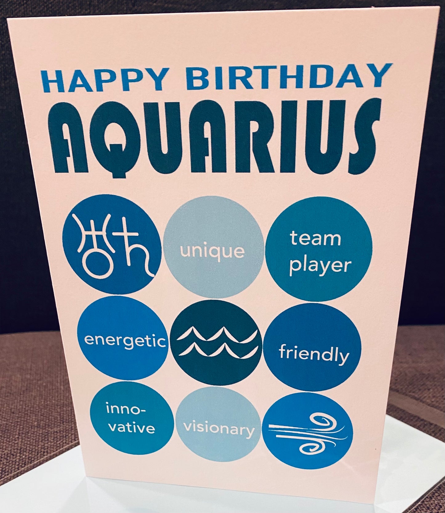 AQUARIUS HAPPY BIRTHDAY Astrology Greeting Card