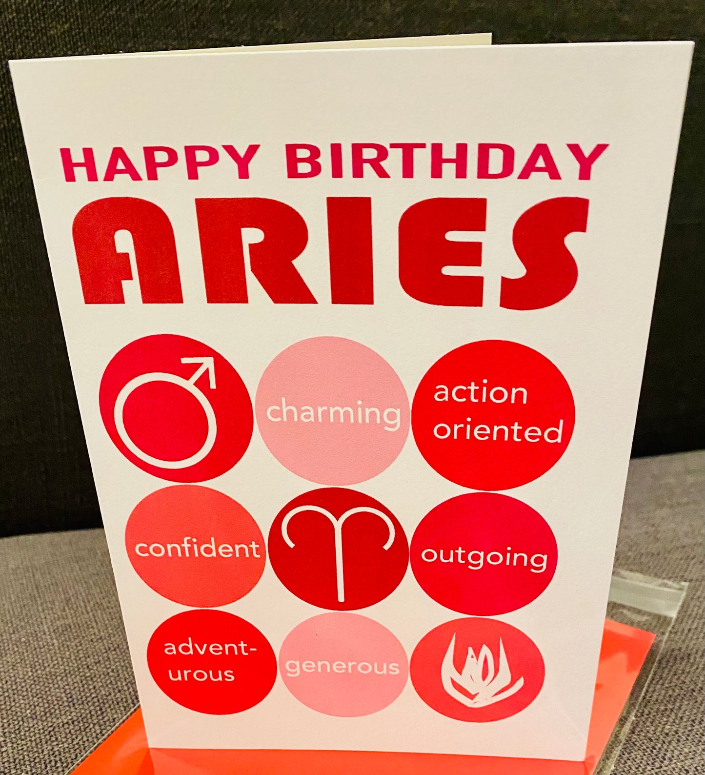 ARIES Happy Birthday Astrology Greeting Card