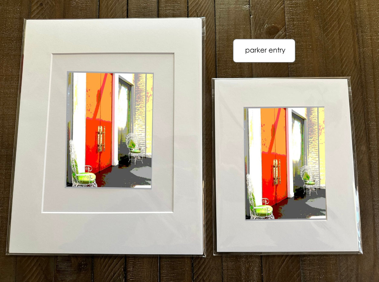 Palm Springs Hotel Art PARKER ENTRY Printed Artwork Home Decor