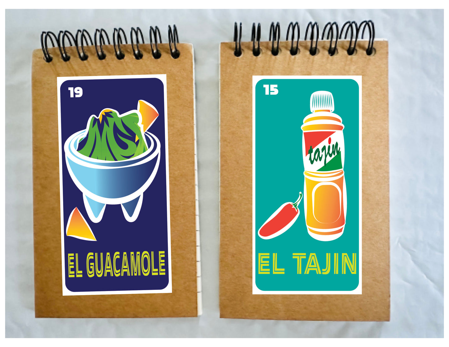 Mexican Loteria 10 Mini Spiral Kraft Memo Sketch Travel Notebook
