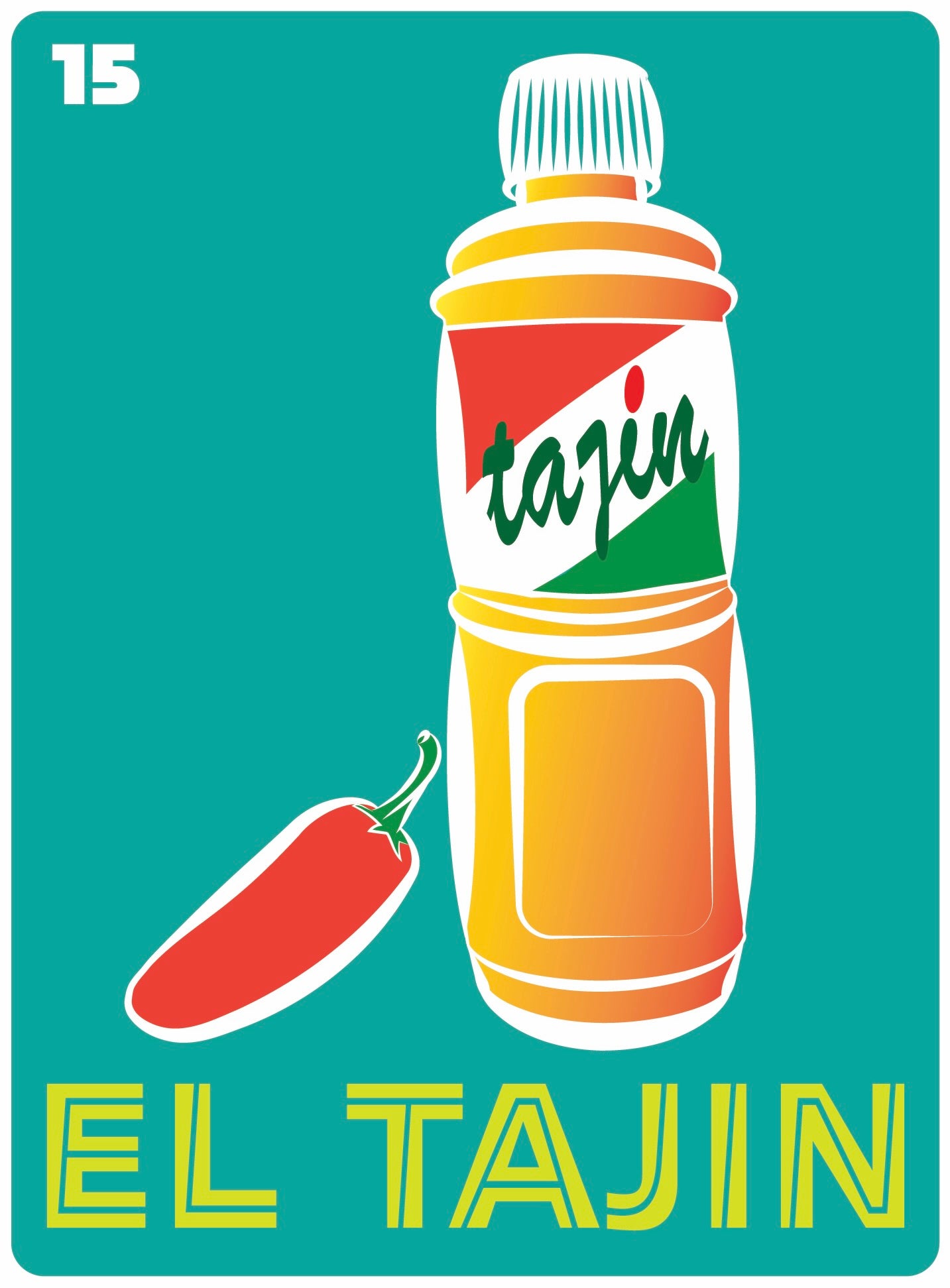 EL TAJIN Mexican Loteria Food, Drink & festive Icons Printed Artwork Home Decor