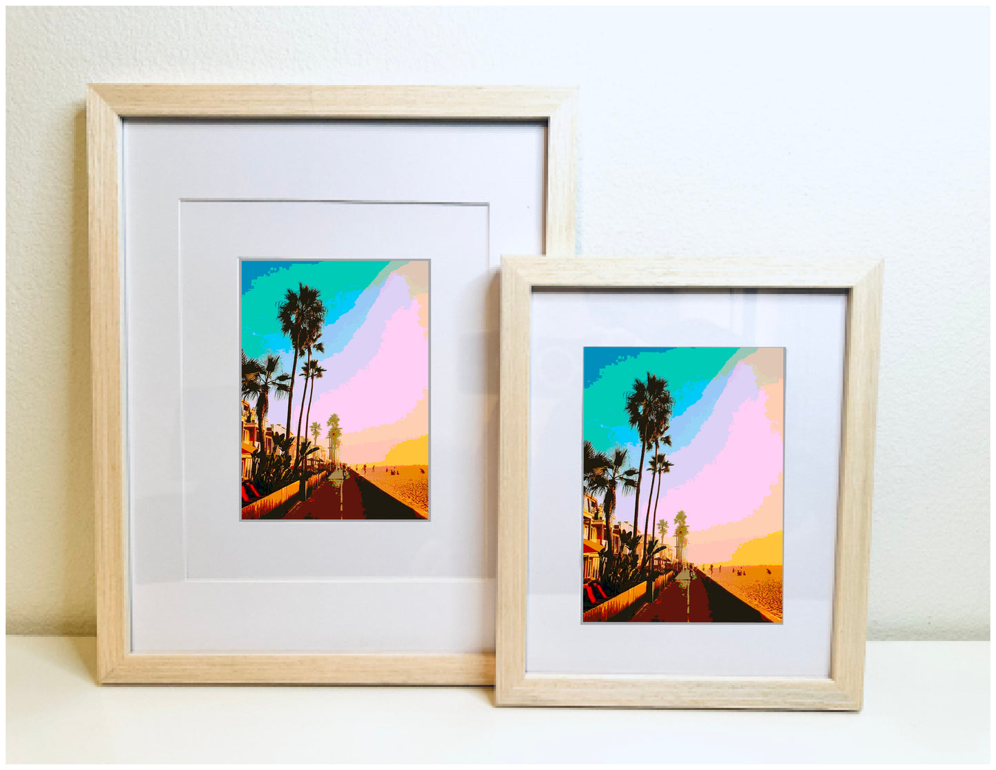 San Diego Mission Beach Boardwalk California Printed Artwork Home Decor