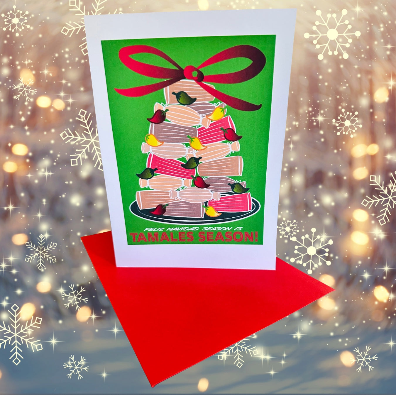 Feliz Navidad Season Is Tamales Season! Holiday Boxed Christmas cards set of 10
