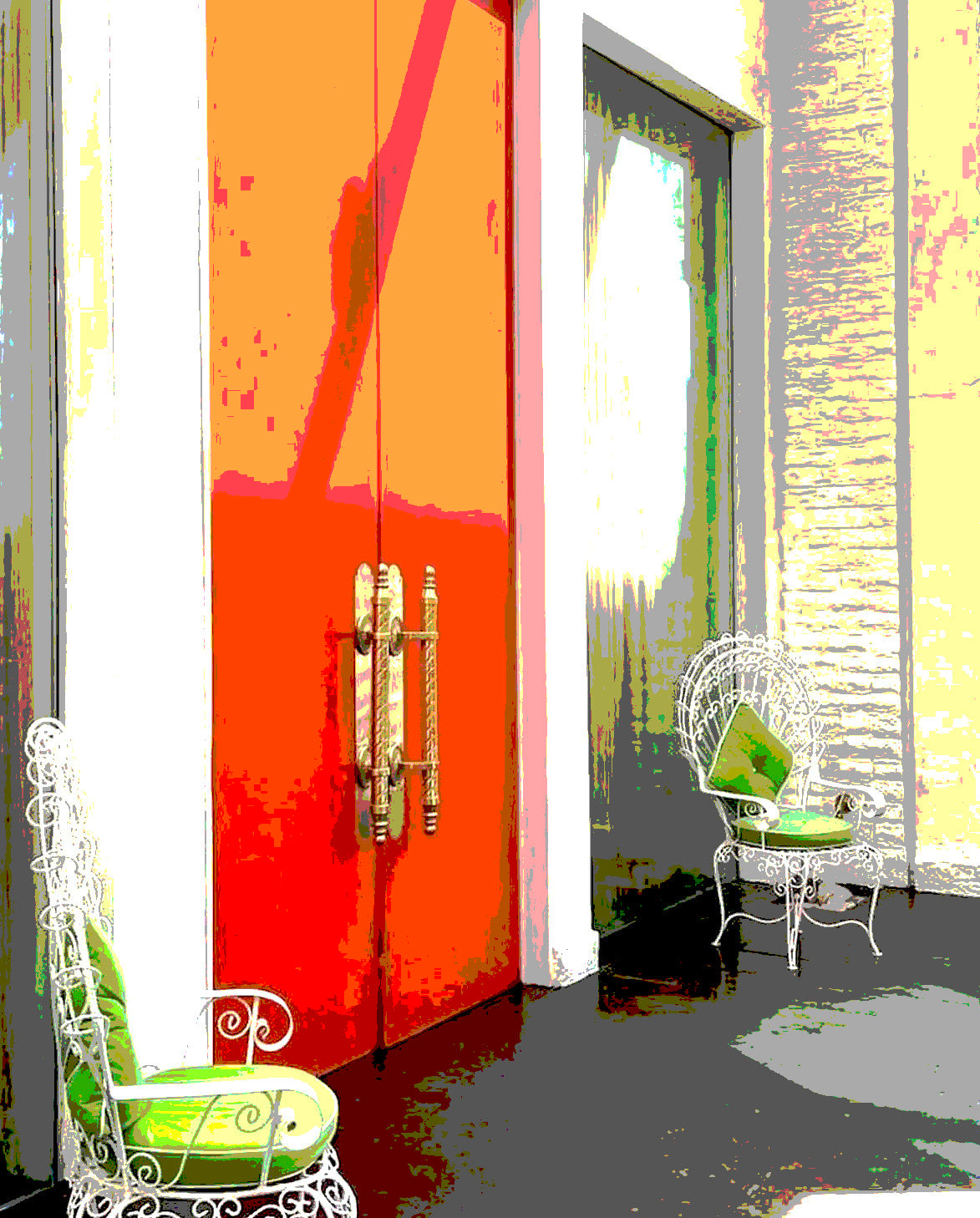 Palm Springs Hotel Art PARKER ENTRY Printed Artwork Home Decor