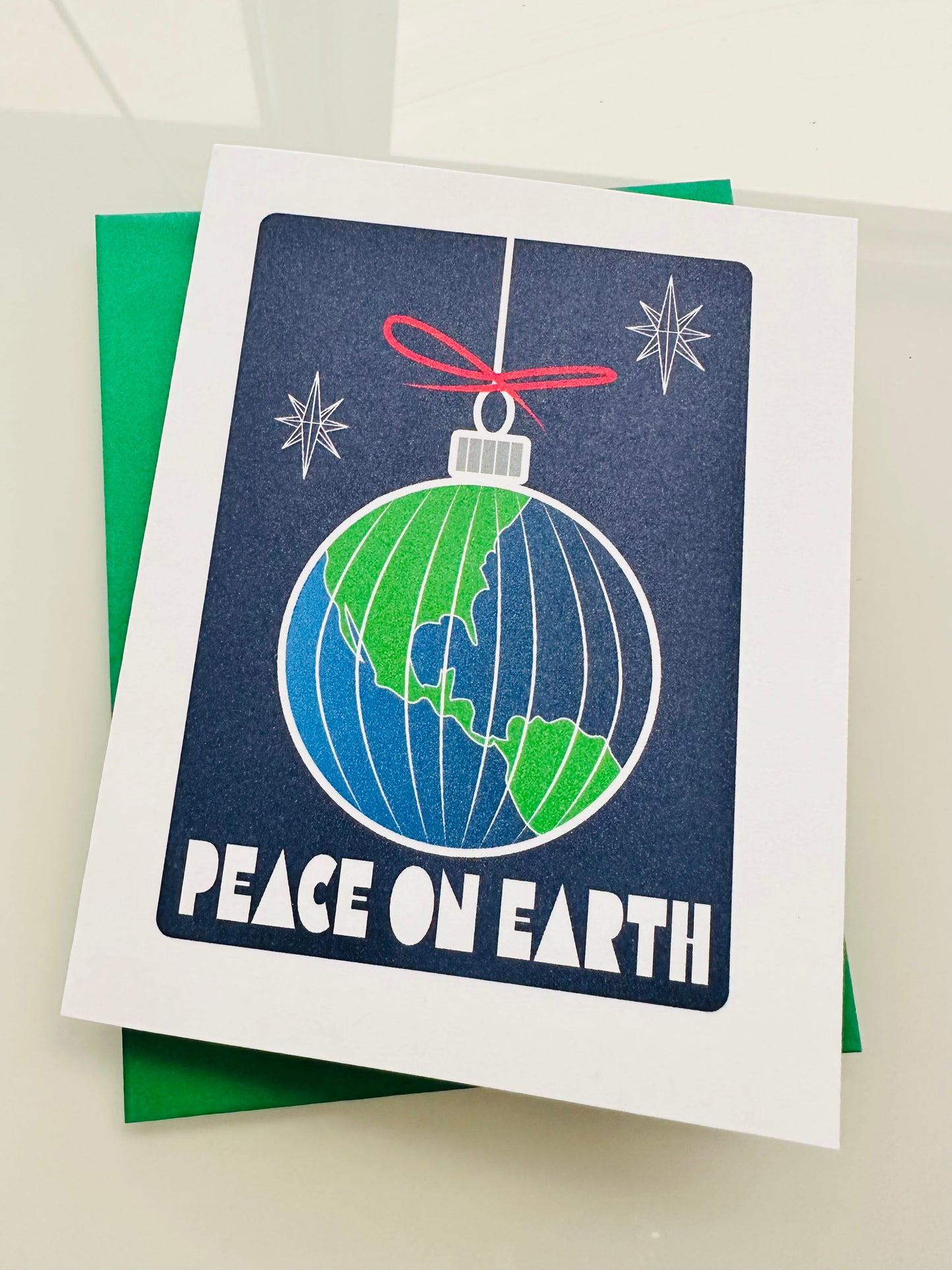 PEACE ON EARTH Holiday Boxed Stationery Greeting card set of 10 size A2