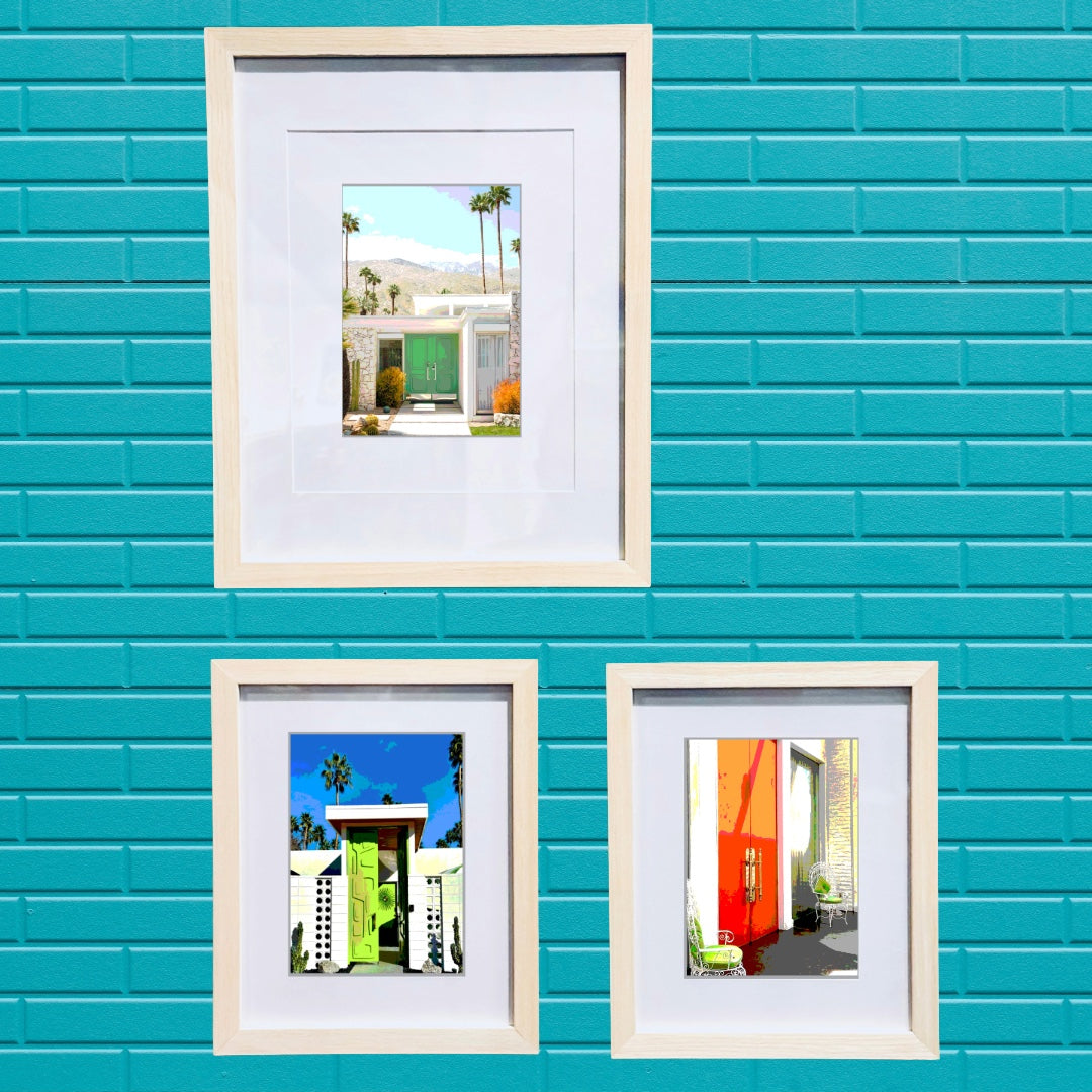 Palm Spring SHAG HOUSE Printed Artwork Home Decor Framed or Matted
