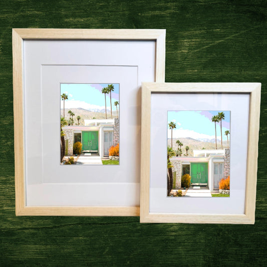 Palm Spring GREEN DOOR Printed Artwork Home Decor Framed or Matted