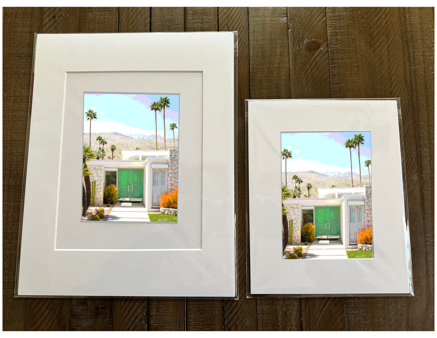 Palm Spring GREEN DOOR Printed Artwork Home Decor Framed or Matted
