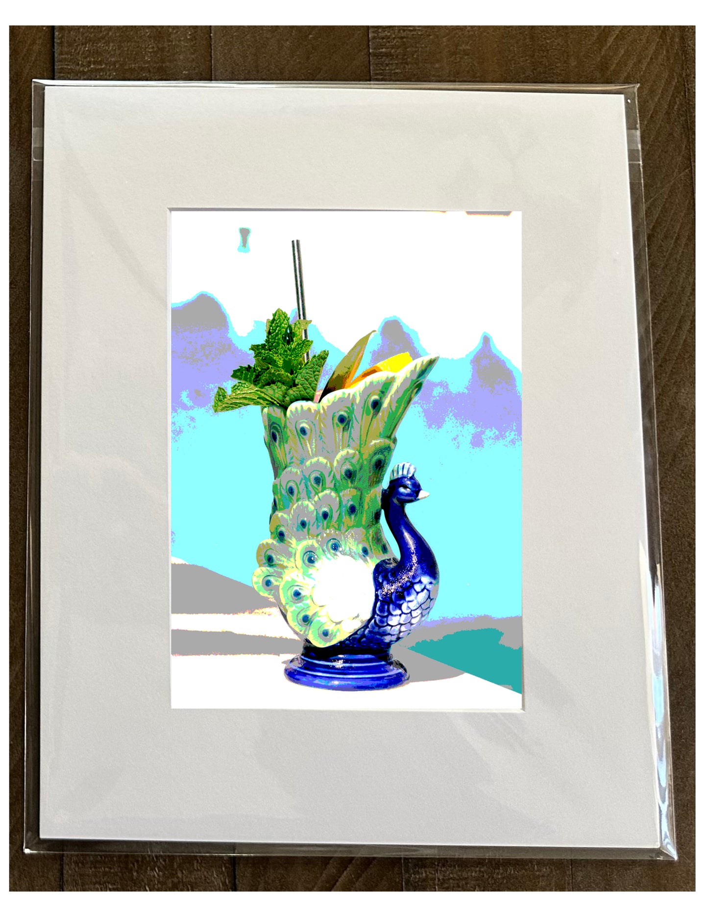 Poolside Art PEA-COCKTAIL Drink Framed Printed Artwork Home Decor