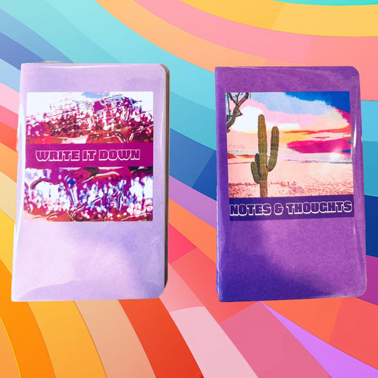 Purple Scenic & Lavender Popstar Mini Pocket NOTEBOOKS set of 3
