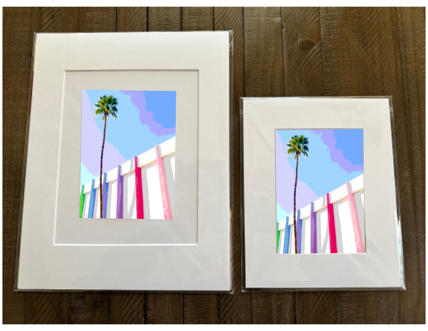 Palm Spring Hotel Art SAGUARO FACADE Framed Printed Artwork Home Decor