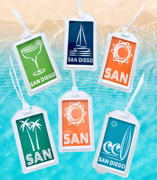 SAN DIEGO/SAN California Cities Airport Code Luggage & Travel Bag Tags