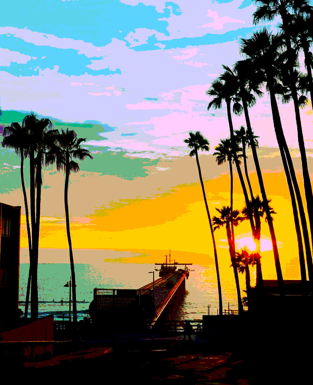 San Diego Scripps Pier La Jolla California Printed Artwork Home Decor