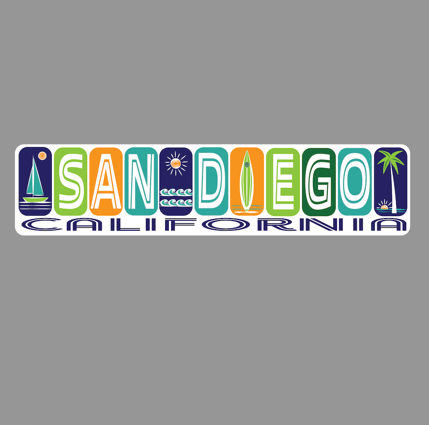 San Diego Surf & Sun Cotton Women's Graphic T-shirt