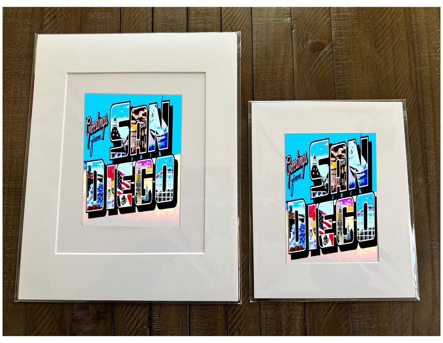 San Diego Landmark City Mural California Printed Artwork Home Decor