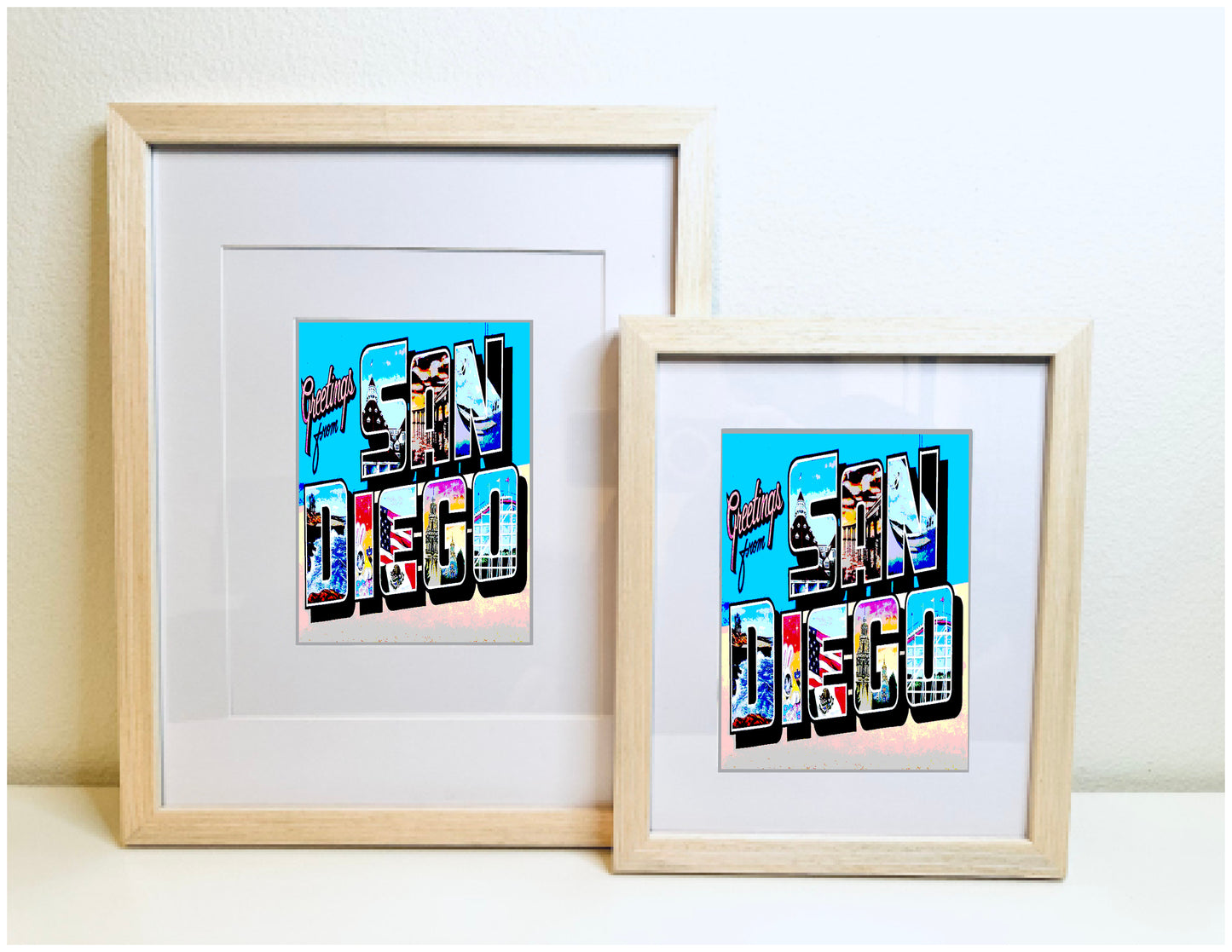 San Diego Landmark City Mural California Printed Artwork Home Decor