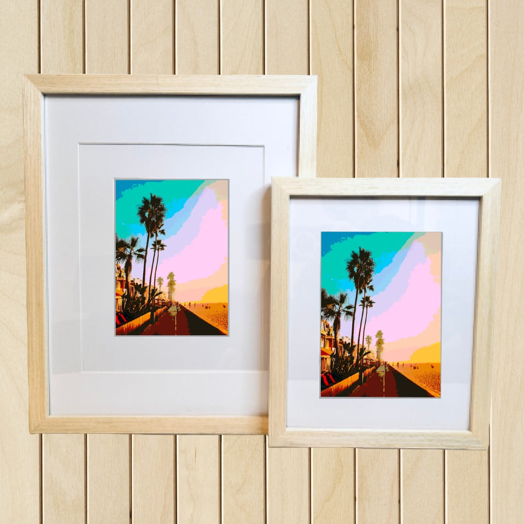 San Diego Mission Beach Boardwalk California Printed Artwork Home Decor