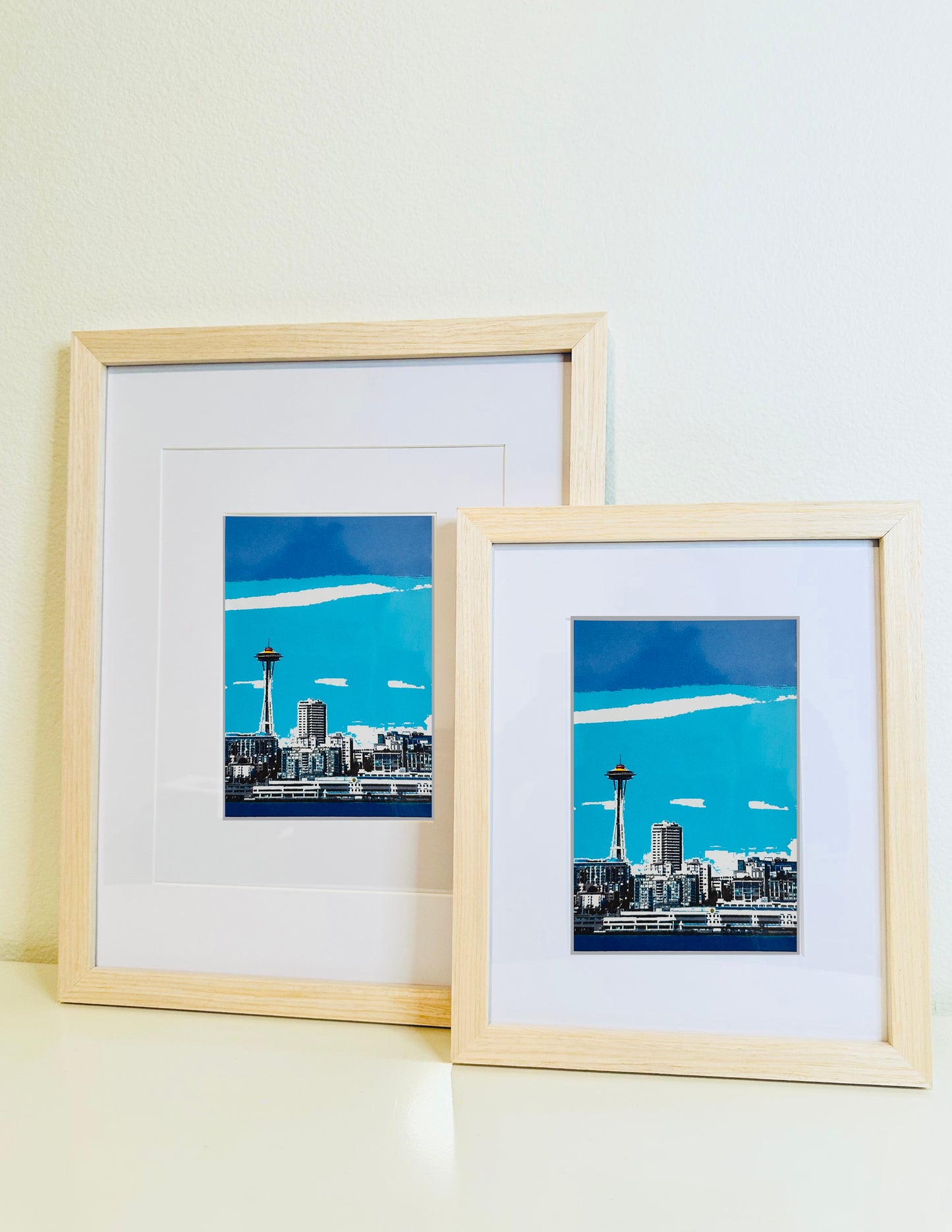 Iconic SEATTLE WATER VIEW Framed Printed Artwork Home Decor