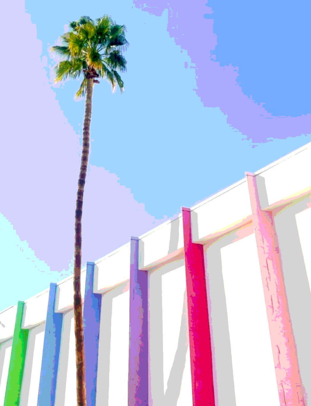 Palm Spring Hotel Art SAGUARO FACADE Framed Printed Artwork Home Decor