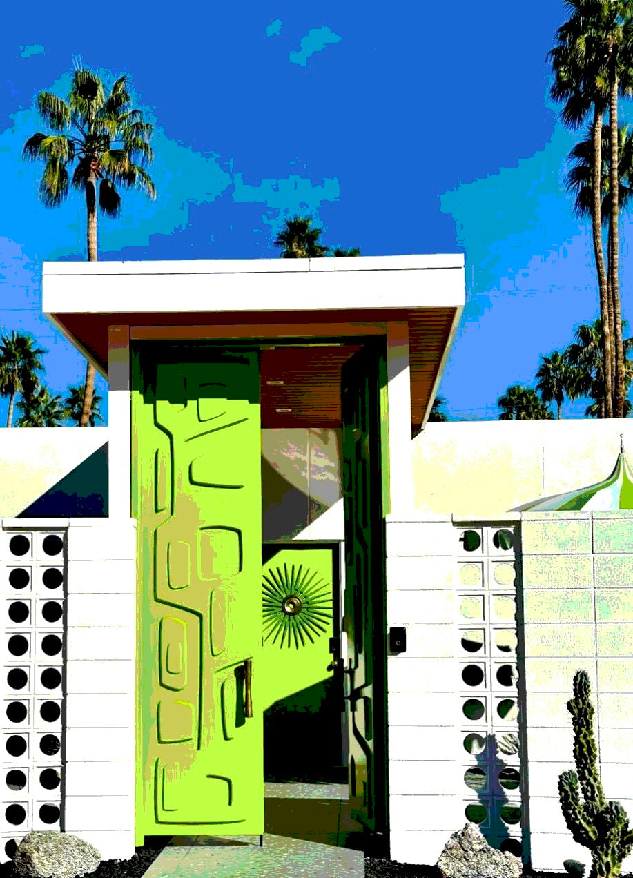 Palm Spring SHAG HOUSE Printed Artwork Home Decor Framed or Matted