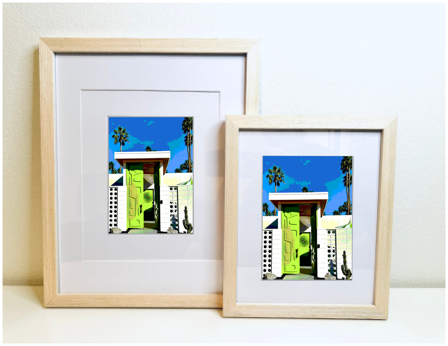 Palm Spring SHAG HOUSE Printed Artwork Home Decor Framed or Matted