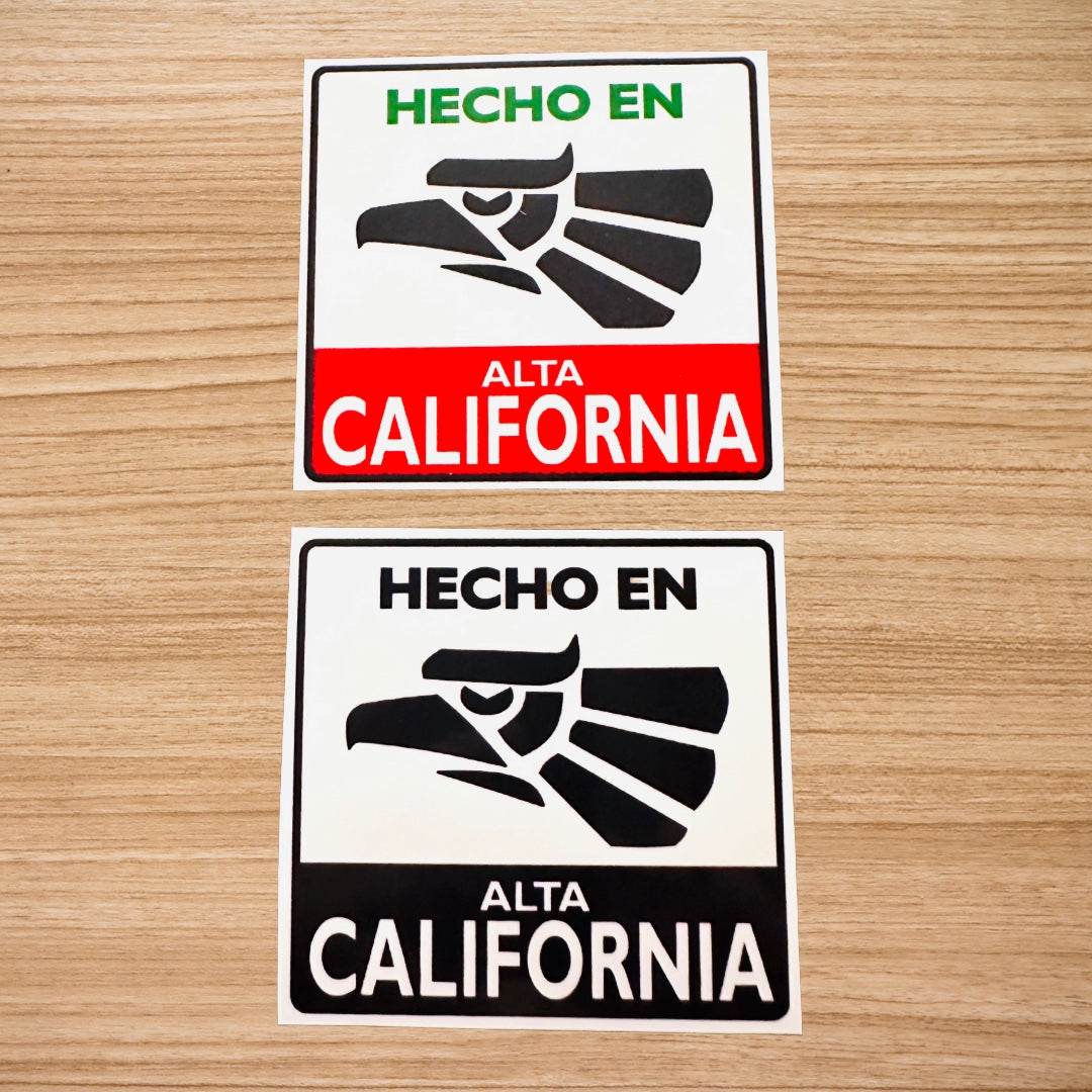 HECHO EN Alta California, Made in California Stickers glossy decals