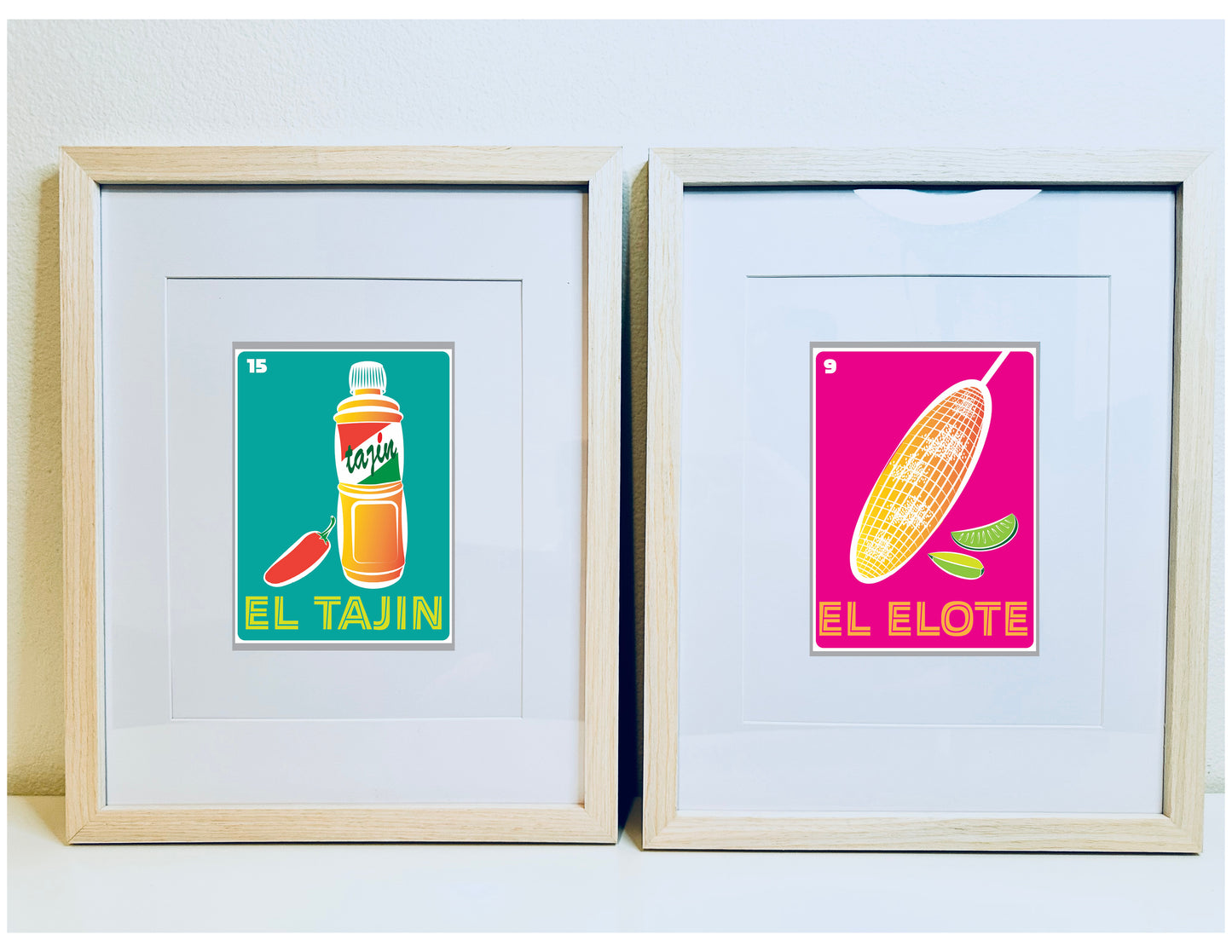 EL TAJIN Mexican Loteria Food, Drink & festive Icons Printed Artwork Home Decor