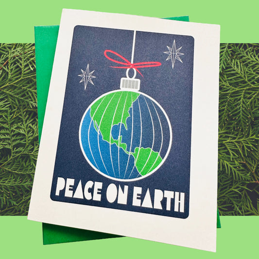 PEACE ON EARTH Holiday Boxed Stationery Greeting card set of 10 size A2