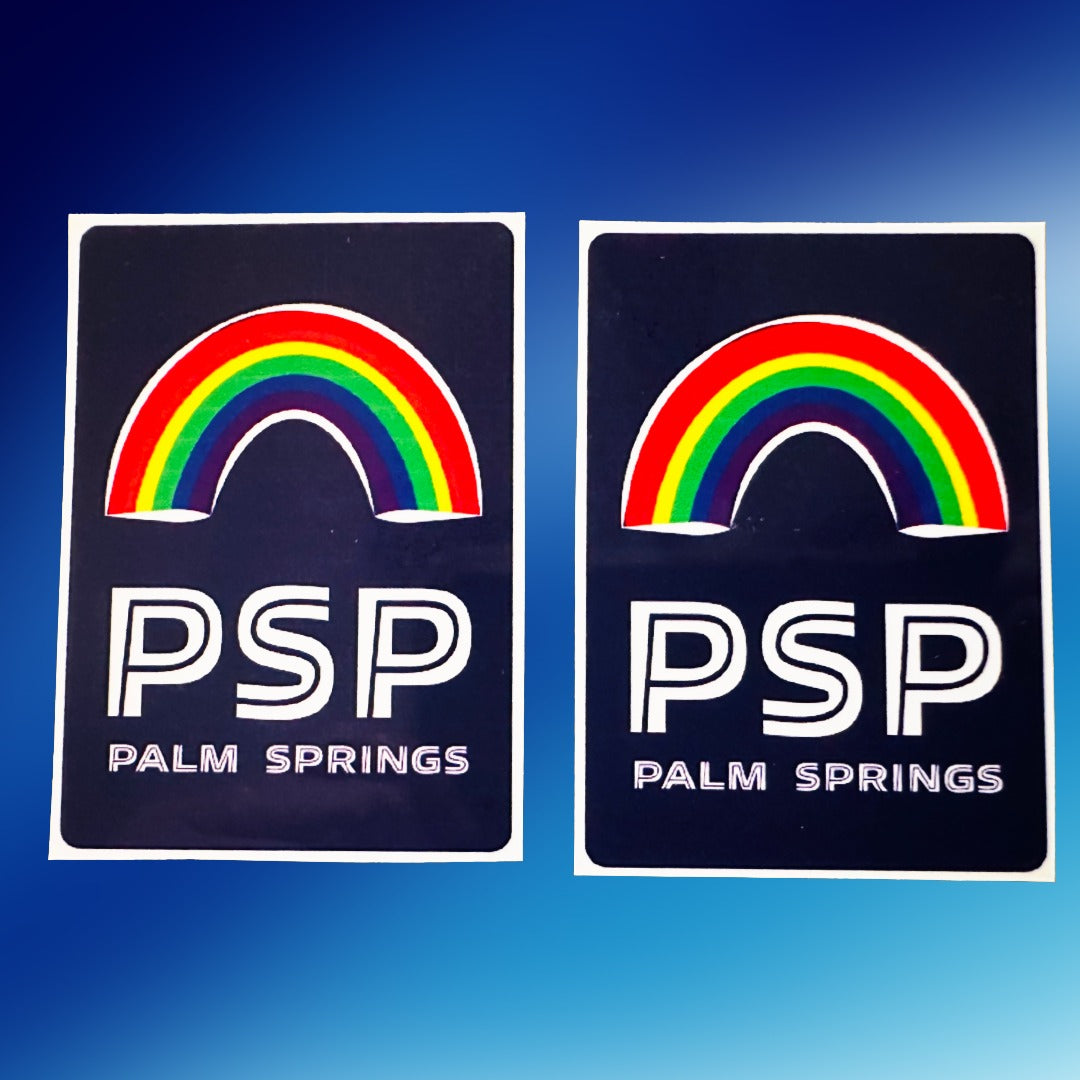 PALM SPRINGS California PRIDE Rainbow Stickers glossy decals
