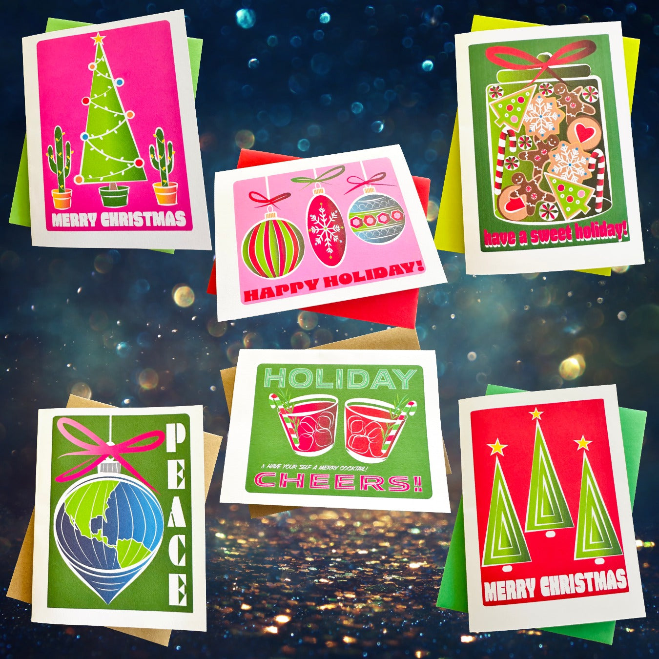 Have a Sweet Holiday! Cookie Jar Boxed Christmas card set of 10