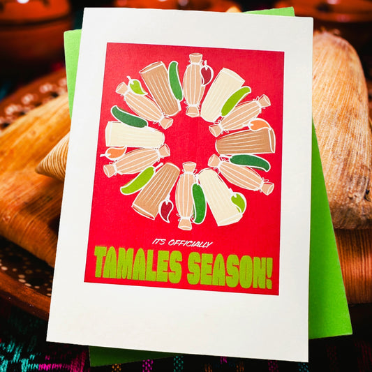 IT'S OFFICIALLY TAMALES SEASON Holiday Boxed Christmas cards set of 10