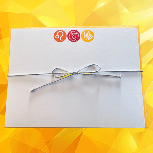 LEO Element & Symbols Note Cards A2 Stationery set of 10
