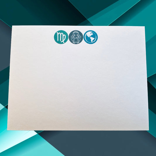 VIRGO Element & Symbols Note Cards A2 Stationery set of 10