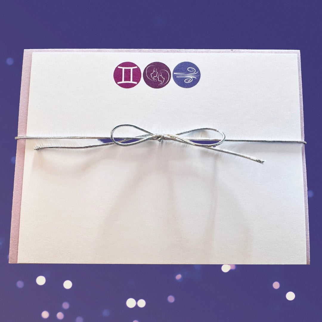 GEMINI Element & Symbols Note Cards A2 Stationery set of 10