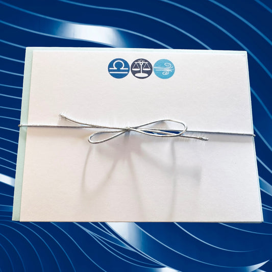 LIBRA Element & Symbols Note Cards A2 Stationery set of 10