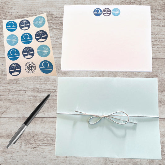 LIBRA Element & Symbols Note Cards A2 Stationery set of 10