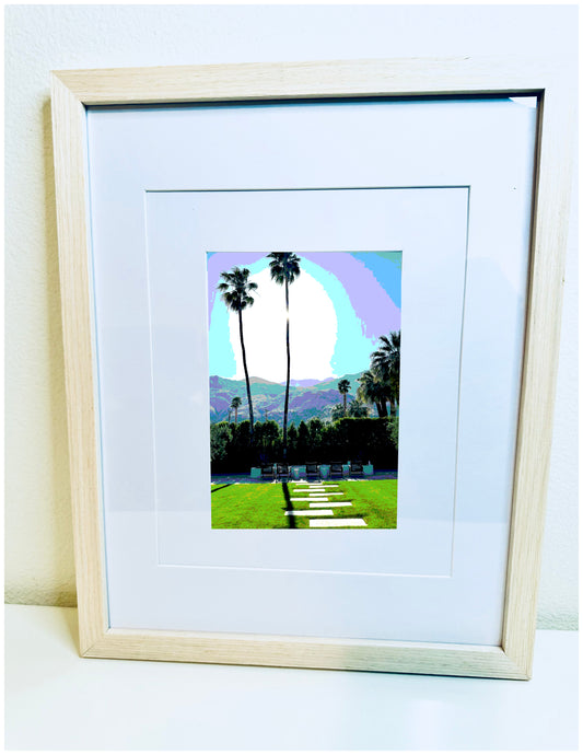 Palm Spring Hotel Prints AZURE SKY Framed Printed Artwork Home Decor