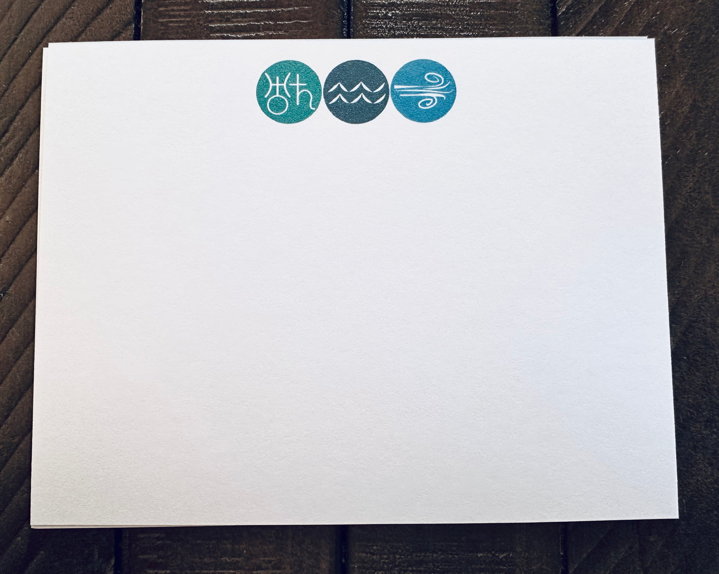 AQUARIUS Element & Symbols Note Cards A2 Stationery set of 10